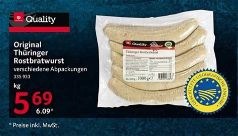 Original Thüringer Rostbratwurst Angebot bei Selgros