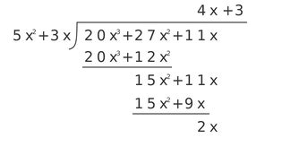 Solved Hallar El Residuo En Las Siguientes Divisiones 20x 3 11x 27x