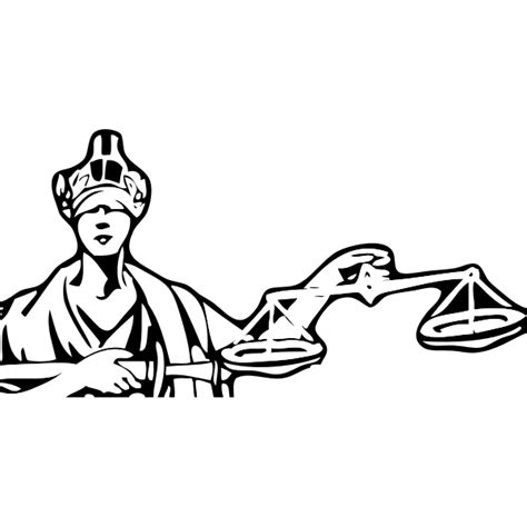 Blind Lady Justice Vector Drawing Free Svg