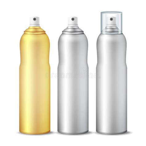 Spray Can Vector Clean 3d Bottle Can Spray Branding Design Deodorant With Lid And Without