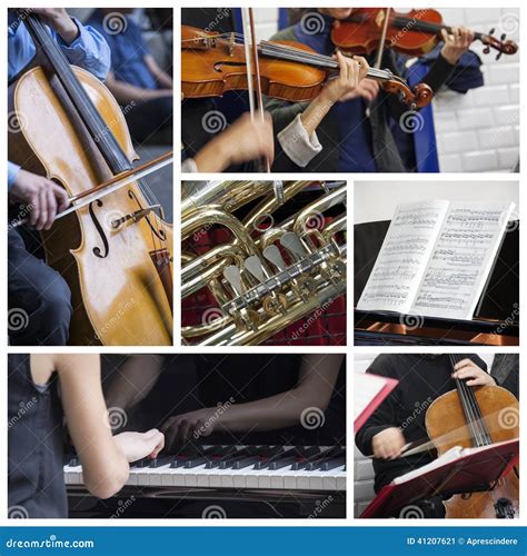 Classical Music Collage Stock Image Image Of Horn Keys 41207621