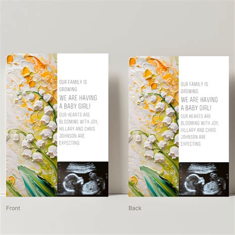 May Birth Month Flower Lilly Of The Valley Pregnancy Announcement