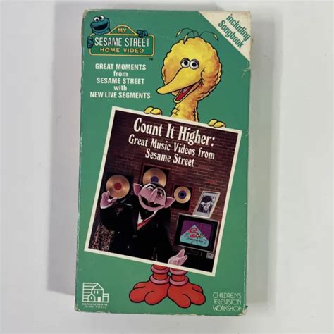 SESAME STREET VHS Count It Higher VINTAGE 1988 80s RARE VHS Video 20