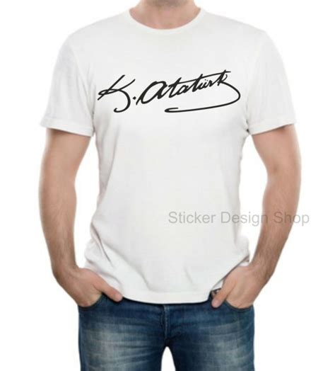 Atatürk Imza Unterschrift T Shirt Stickerdesignshop de Jetzt bestellen