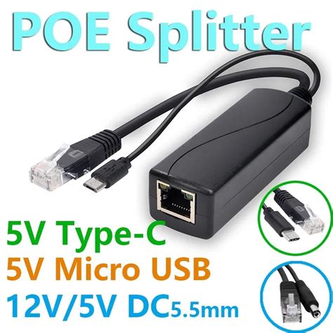 Poe Splitter V Poe Usb Tpye C Power Over Ethernet V To V Active Poe