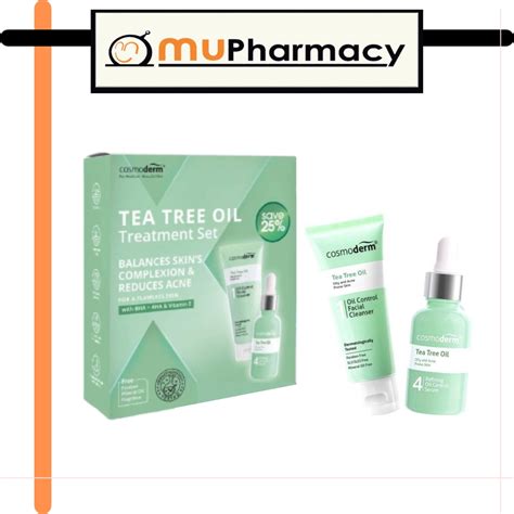 Cosmoderm Tea Tree Oil Treatment Set Facial Cleanser Serum Refining