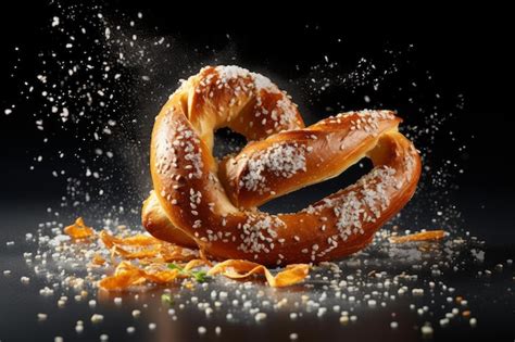 Premium Photo Mellow Soft Baked Pretzel With Salt Generate Ai