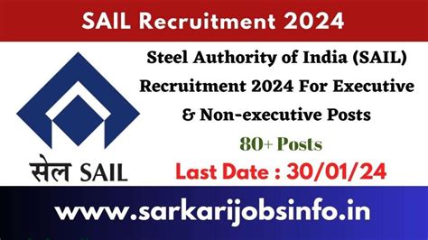 Steel Authority Of India SAIL Recruitment 2024 For Executive Non