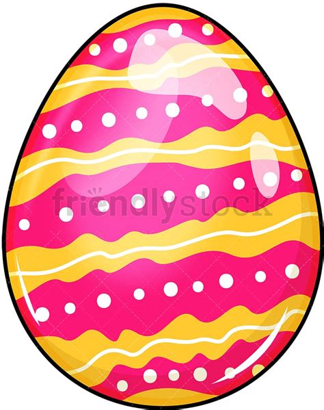 Decorated Easter Egg Cartoon Vector Clipart Friendlystock