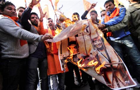 PIX: Bajrang Dal protests against PK in Jammu - Rediff.com movies