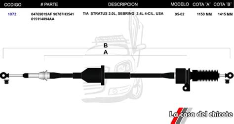 Chicote Selector De Velocidades Stratus Sebring Cuotas sin interés