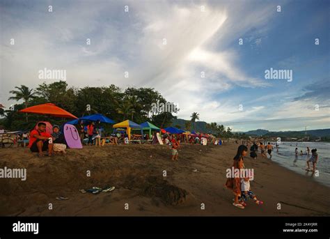 Pantai Pelabuhan Ratu Beach Sukabumi West Java Indonesia Stock Photo