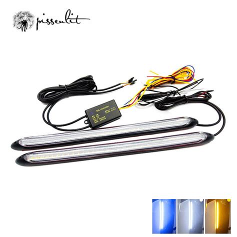 Carro drl luzes diurnas à prova dwaterproof água universal dc 12v led