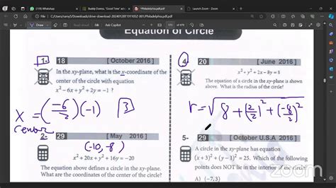 Circles And Equation Of Circle Sat Math Youtube