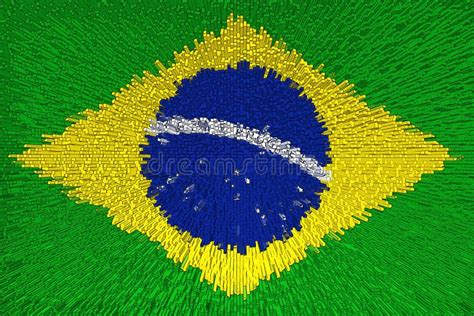 Beautiful Background Of The Flag Of Brazil Close-up Stock Illustration ...