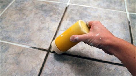 How To Make Epoxy Material And Filling Joints Of Tile Floor Youtube