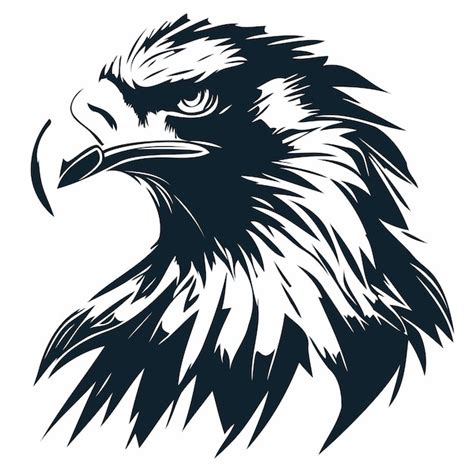 Premium Vector A Silhouette Of An Eagle With A Sharp Beak