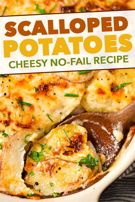 Cheesy Scalloped Potatoes No Fail Recipe The Chunky Chef