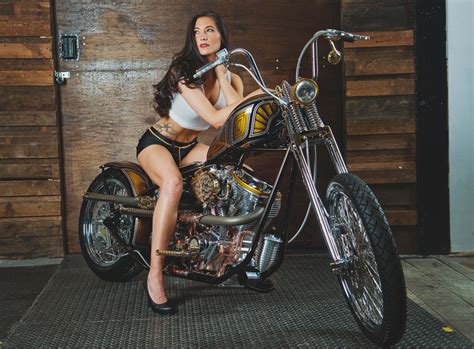 Hot Girl Custom Chopper Hot Girl Motorcycle Sexy Girls Women Pinup