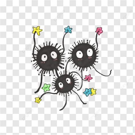 Susuwatari Ghibli Sticker Anime PNG Transparent Clipart Image And