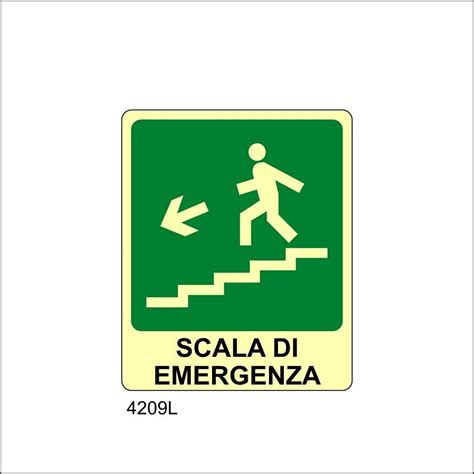 Scala Di Emergenza In Basso A Sinistra Luminescente Victualia