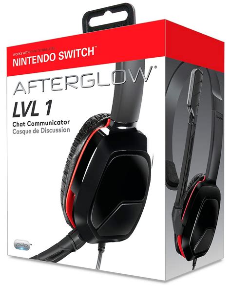 Headset Nintendo Switch Pdp Afterglow Lvl Negro Y Rojo Gameplanet