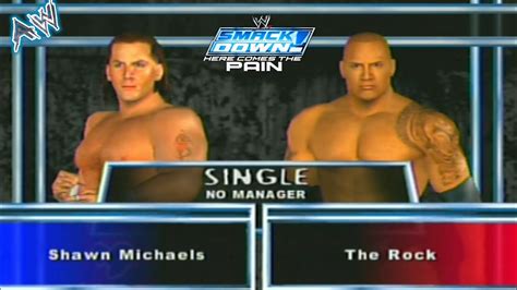 Wwe Dream Match Shawn Michaels Vs The Rock Smackdown Hctp