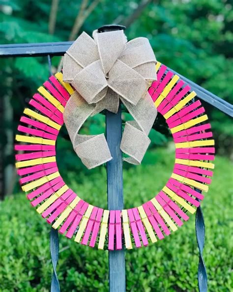 12 Beautiful Summer Clothespin Wreaths To Make The Wonder Cottage