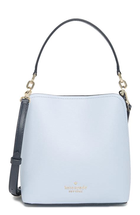 Kate Spade Darcy Small Leather Bucket Bag In Blue Lyst