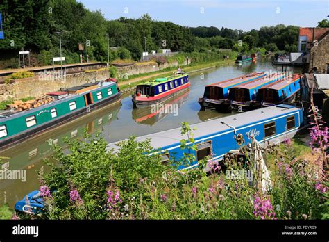 Narrowboats On The Oxford Canal At Heyford Wharf Lower Heyford Village