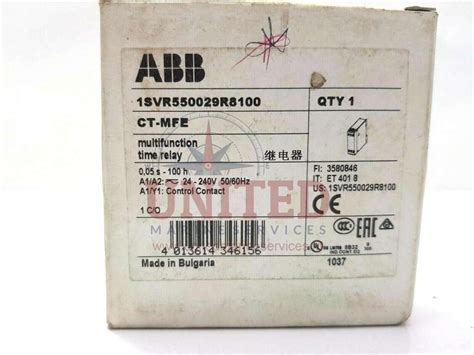 Abb Ct Mfe Multifunction Time Relay Svr R United Marine