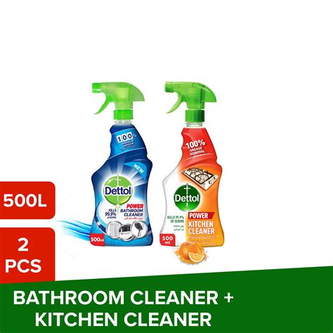 Buy Dettol Power Bathroom Cleaner 500ml Dettol Orange Burst Kitchen Power Cleaner Liquid