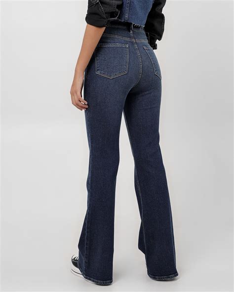 Riachuelo Cal A Jeans Feminina Bootcut Cintura Alta Denim Escuro Ak