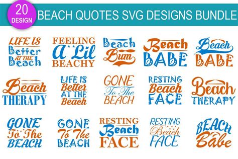 Beach Quotes T-shirt Bundle, Graphic by Kuddus Studio · Creative Fabrica