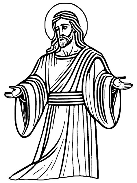 Divine Mercy Jesus Coloring Page · Creative Fabrica