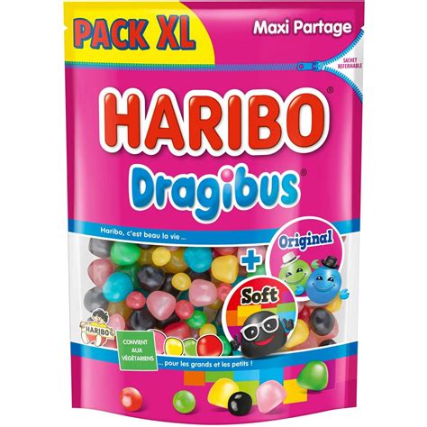 Haribo Bonbons Dragibus Original Et Soft G Pas Cher Auchan Fr