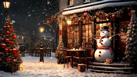 Smooth Jazz Music In A Cozy Snowy Coffee Shop Ambience Jazz Music For