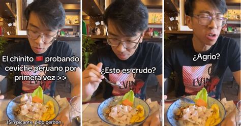 TikTok viral Chino prueba por primera vez ceviche en Perú y su