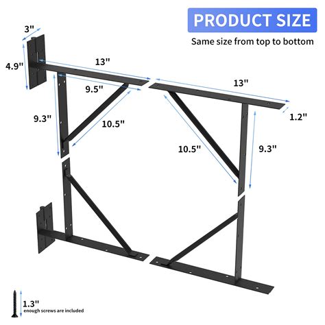 Buy Gate Corner Bracket Heavy Duty Wood Fence No Sag Gate Kit Gate Brace Bracket for Shed Doors ...