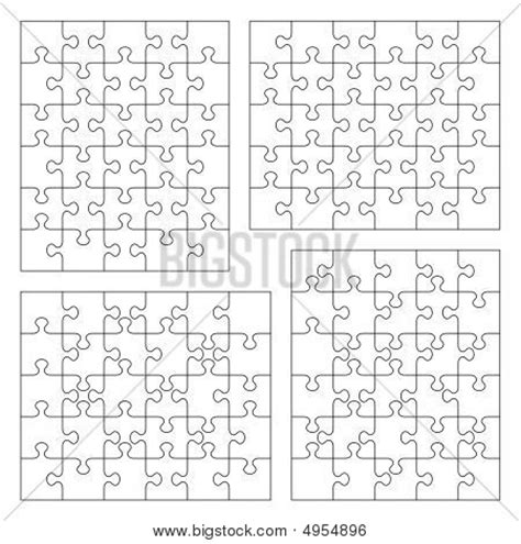 Jigsaw Puzzle Blank Vector Photo Free Trial Bigstock