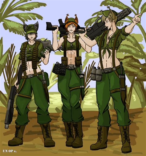 Felinid Commando Group By Unopk On Deviantart