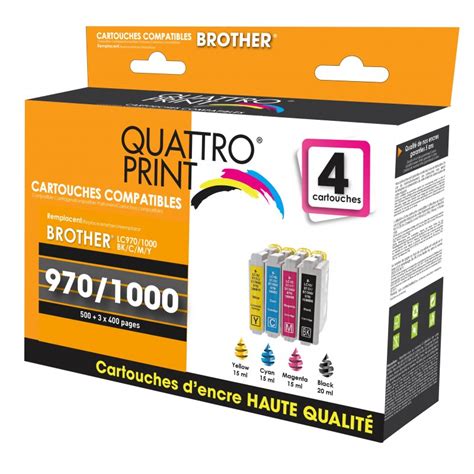 Pack De 4 Cartouches Compatibles Brother LC 970 LC 1000