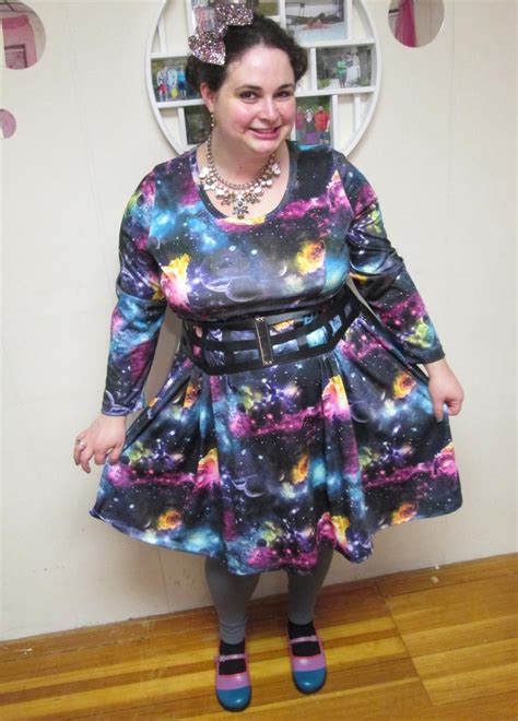 Plus Size Galaxy Dress Pluslook Eu Collection