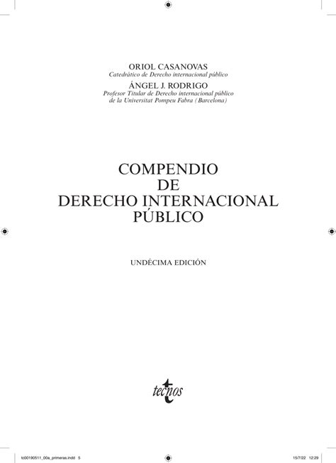 PDF Compendio de Derecho internacional público 11ª ed Madrid