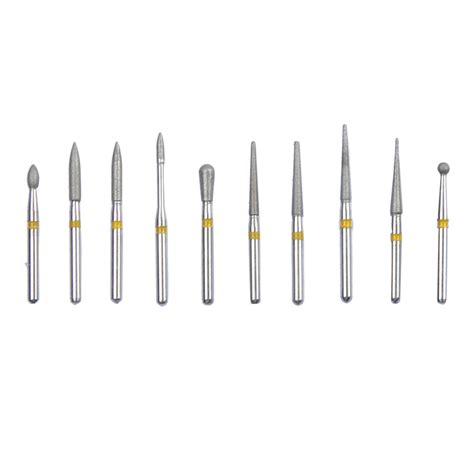 10pcs Box Dental Diamond Burs For Teeth Porcelain Ceramics Composite