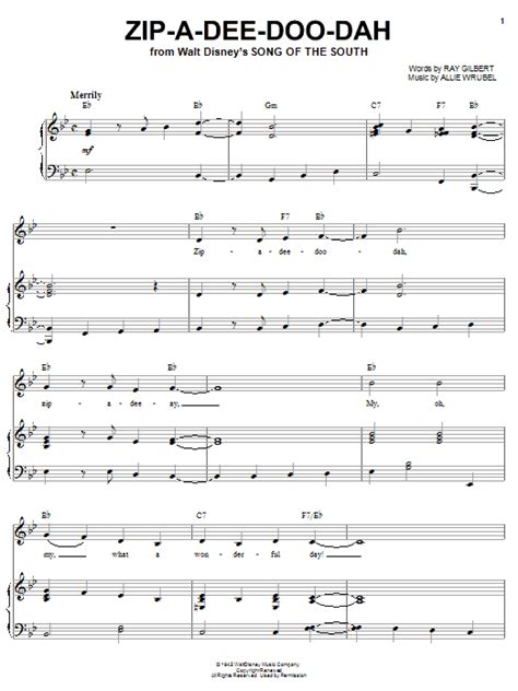 Zip-A-Dee-Doo-Dah | Sheet Music Direct