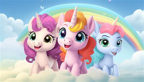 premium photo     pony standing   clouds