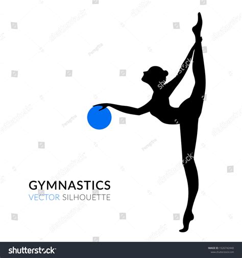 Silhouettes Gymnastic Girl Vector Illustration On Stock Vector Royalty Free 1526742440