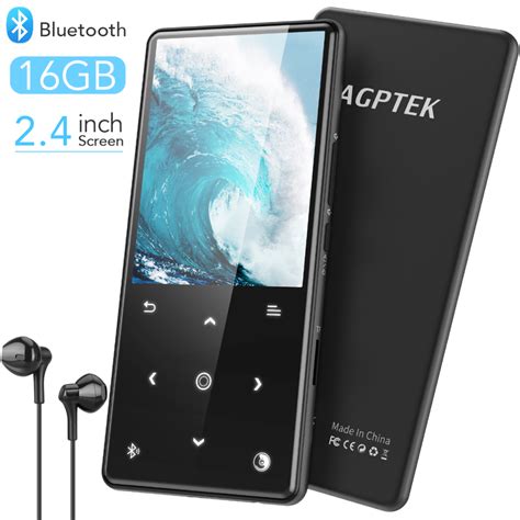 Agptek 16g Bluetooth Mp3 Player Built In Speaker With Headphones