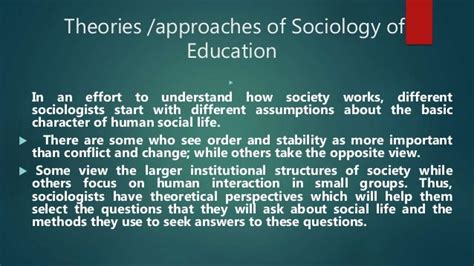 Sociology of education ppt.